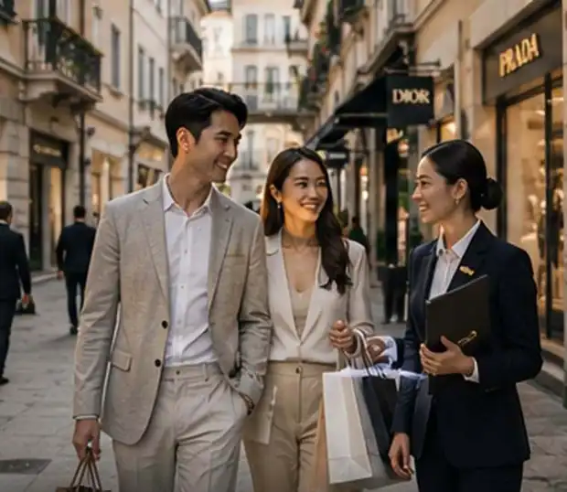 A Silver Voyage concierge assisting members